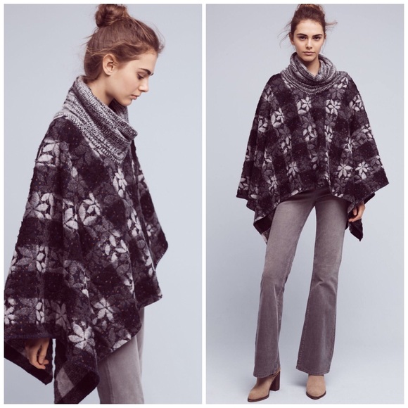 Anthropologie Sweaters - New Anthropologie Wintertide Reversible Poncho